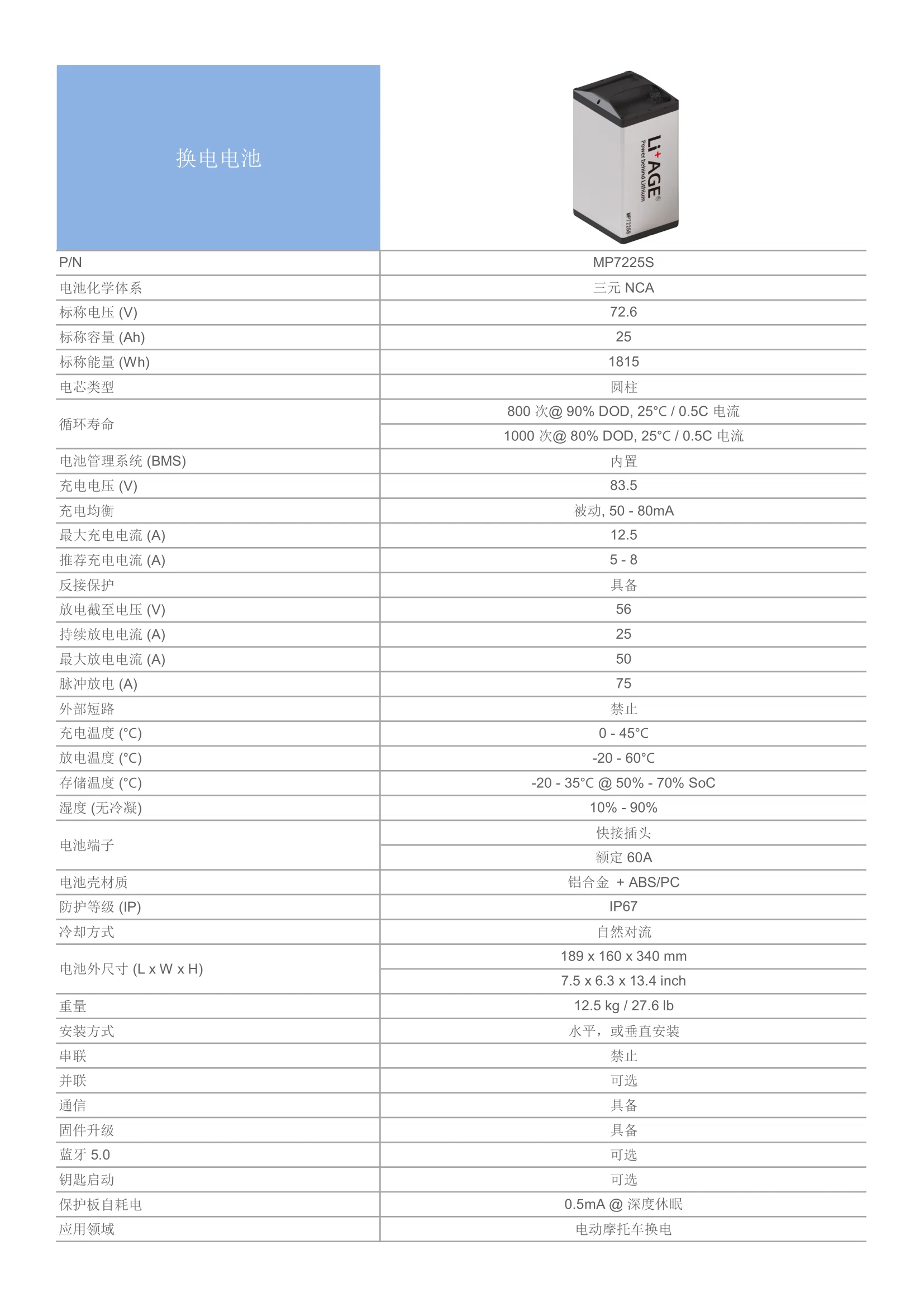 Swappable battery 72V 25Ah MP7225S CH.webp